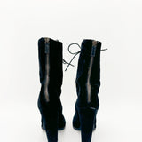 Velvet Lace Up Boots