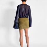 Brushed Alpaca Mini Skirt