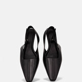 Square Toe Sling Back Heel