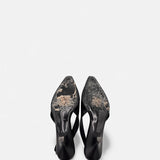Square Toe Sling Back Heel