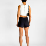 High Waist Crepe Knit Shorts