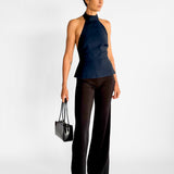 Halter Neck Peplum Top