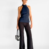 Halter Neck Peplum Top