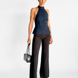 Halter Neck Peplum Top