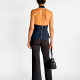 Halter Neck Peplum Top