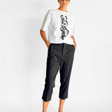 Pinstripe Cropped Tailored Pant