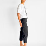 Pinstripe Cropped Tailored Pant