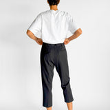 Pinstripe Cropped Tailored Pant