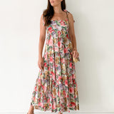 Mae Tie Floral Maxi Dress