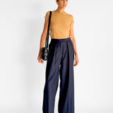 Georg Double Pleat Wide Leg Pants