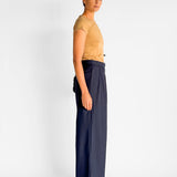 Georg Double Pleat Wide Leg Pants