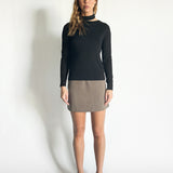 Merino Detached Collar Knit Top