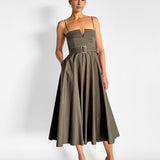 Sateen Resin Trim Dress
