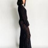 Serena Pointelle Knit Maxi Dress