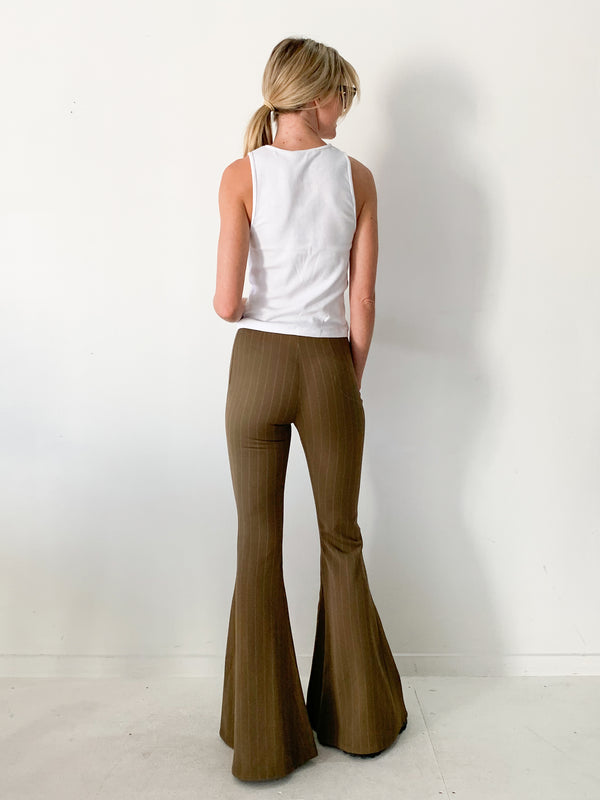 Flared Striped Trousers