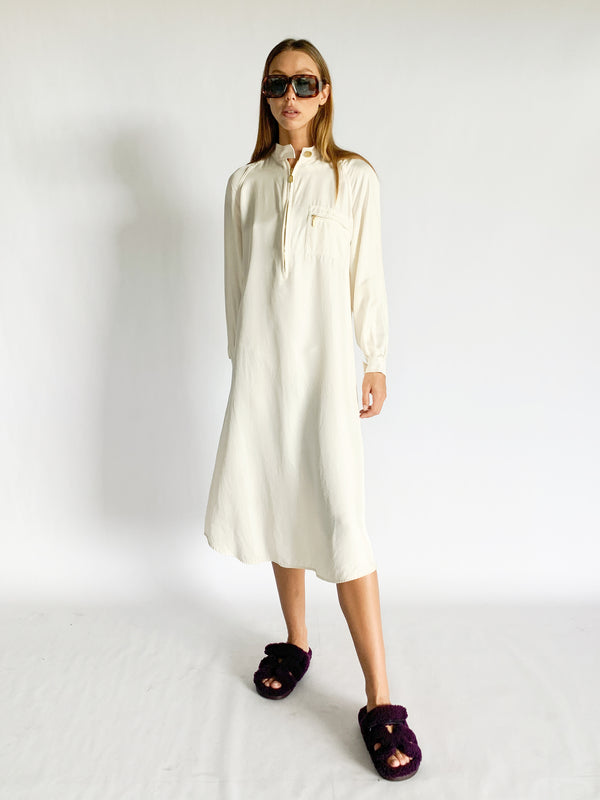 Silk Boiler Midi Dress