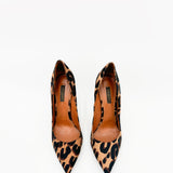 Silk Leopard Print Eye Line Pumps