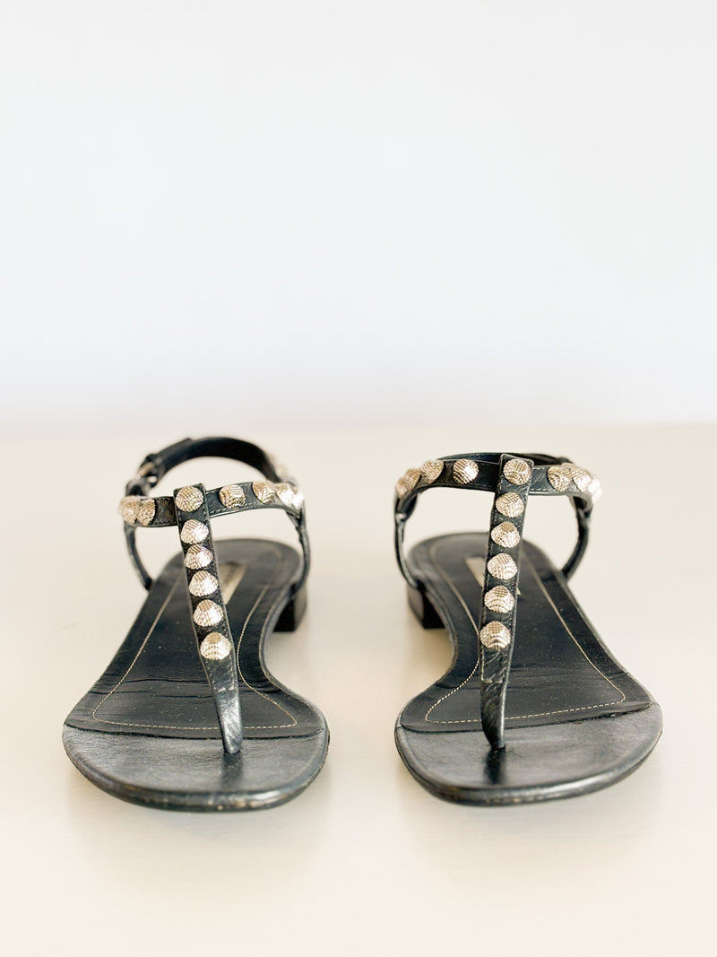 Studded Leather Sandals