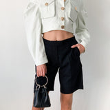 Cropped Puff Sleeve Dunbar Jacket