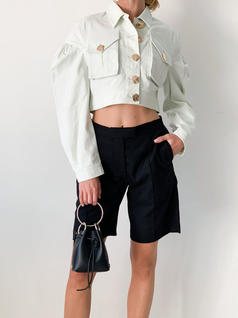 Cropped Puff Sleeve Dunbar Jacket