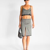Wool Mini Skirt and Cami Top Set