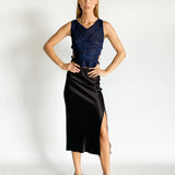 Black Silk Midi