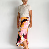 Psychedelia Waterfall Midi Skirt