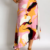 Psychedelia Waterfall Midi Skirt