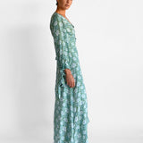 Luna Silk Floral Wrap Dress