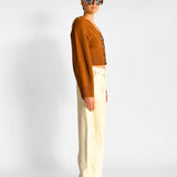 Twisted Belted Denim Pant