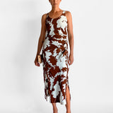 Silhouette Print Slip Dress