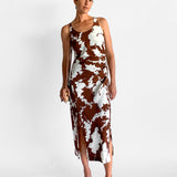 Silhouette Print Slip Dress