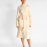 Wool Blend Top and Midi Skirt Set