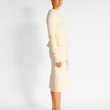 Wool Blend Top and Midi Skirt Set