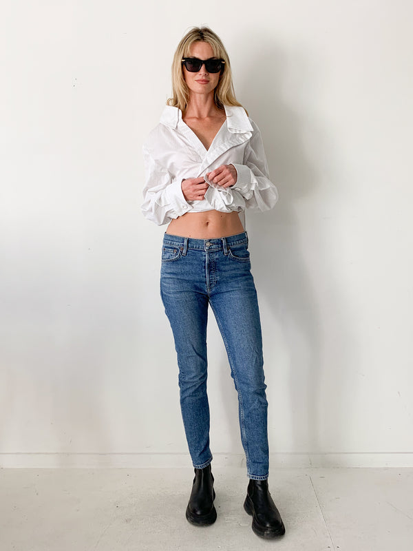 High Rise Comfort Ankle Crop Jeans