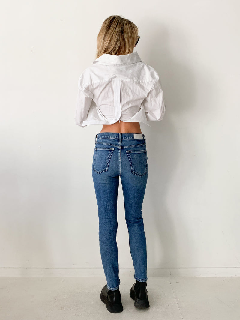 High Rise Comfort Ankle Crop Jeans