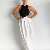 Ruched Cocoon Tie Skirt