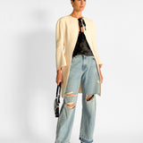 Tie Front Open Jacket