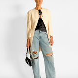 Tie Front Open Jacket