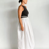 Ruched Cocoon Tie Skirt