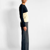 Contrast Panel Knit Top
