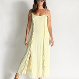 Stroke Frill Slip Dress