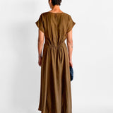 Silk Gathered Dress