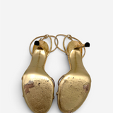 Leo 100 Gold Candy Wrap Leather Sandal