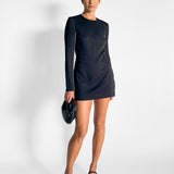 Raw Edge Mini Dress