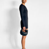 Raw Edge Mini Dress
