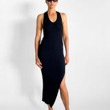 Plunge Neck Knit Dress