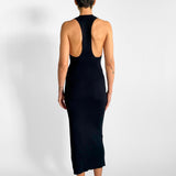 Plunge Neck Knit Dress