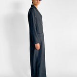 Pinstripe Maxi Coat