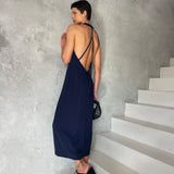 Asymm Belt Back Dress